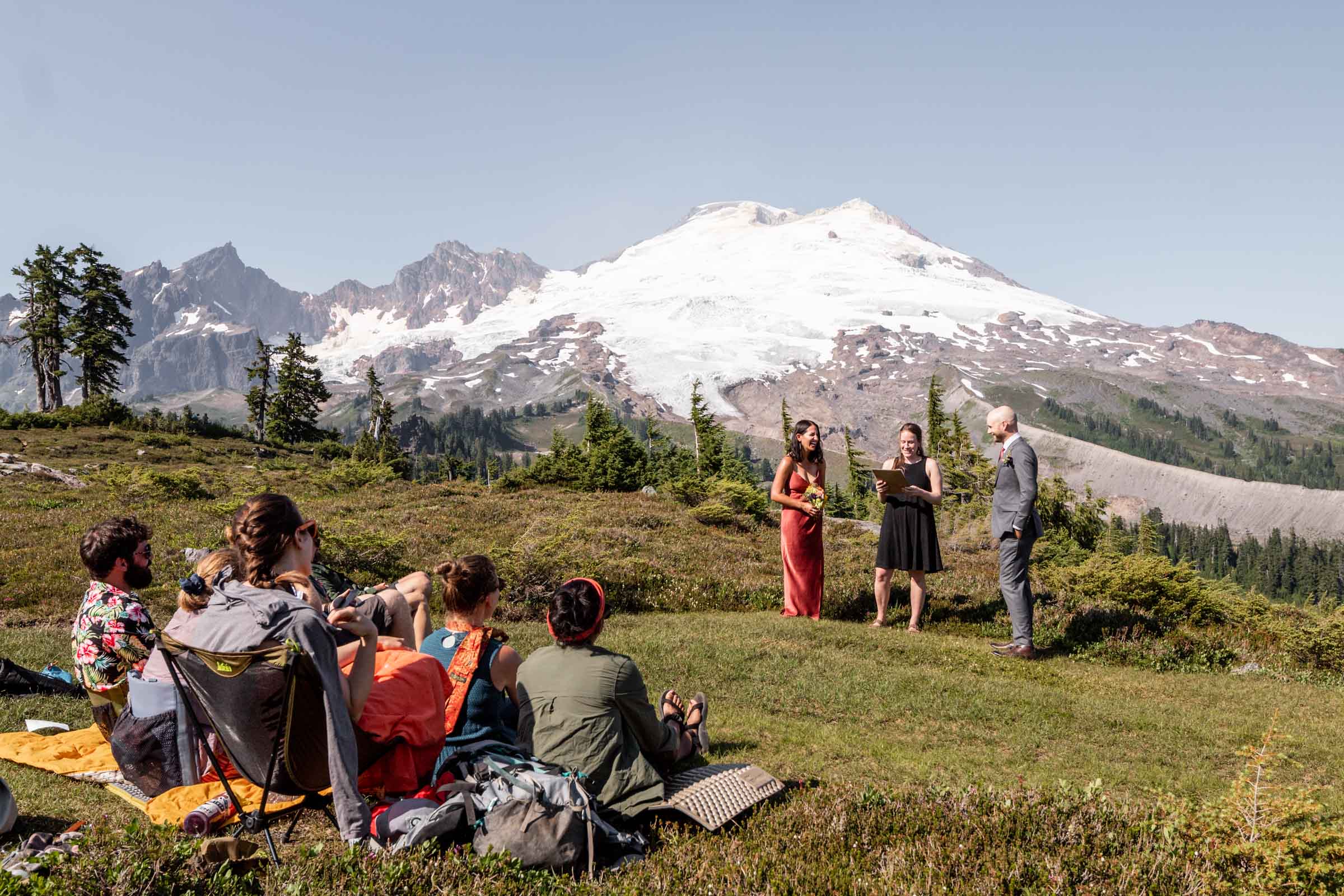 Laughter Fills the Air | Mt Baker Backpacking Elopement